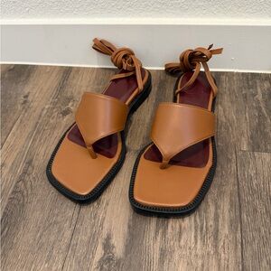 NWOT $350 Staud Leather Gladiator Sandals Women's Size: 5 | IT 35